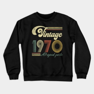 Retro Vintage 1970 54th Birthday Gift Men Women 54 Years Old Crewneck Sweatshirt